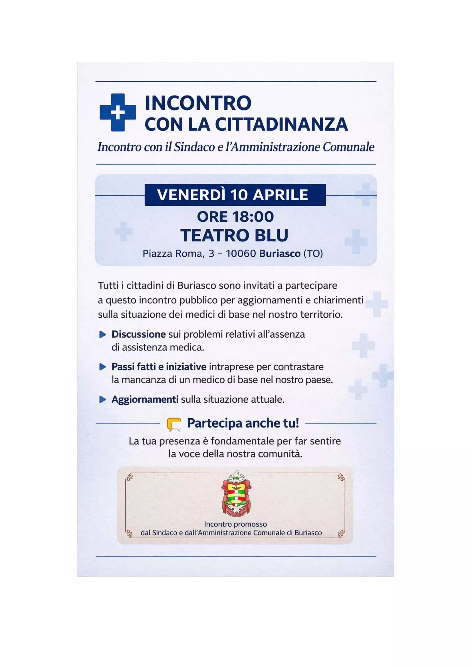 Locandina evento Teatro Blu